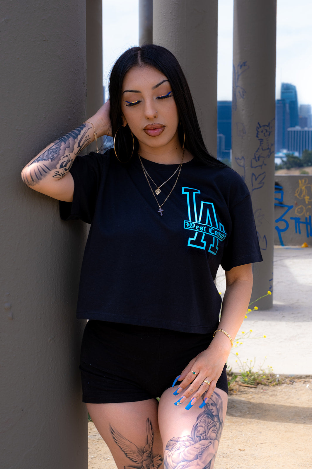 LA West Coast "Tiffany" CROP TOP