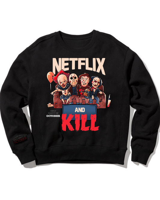 Netflix & Kill - Only Happy In October Crewneck Sweatshirt