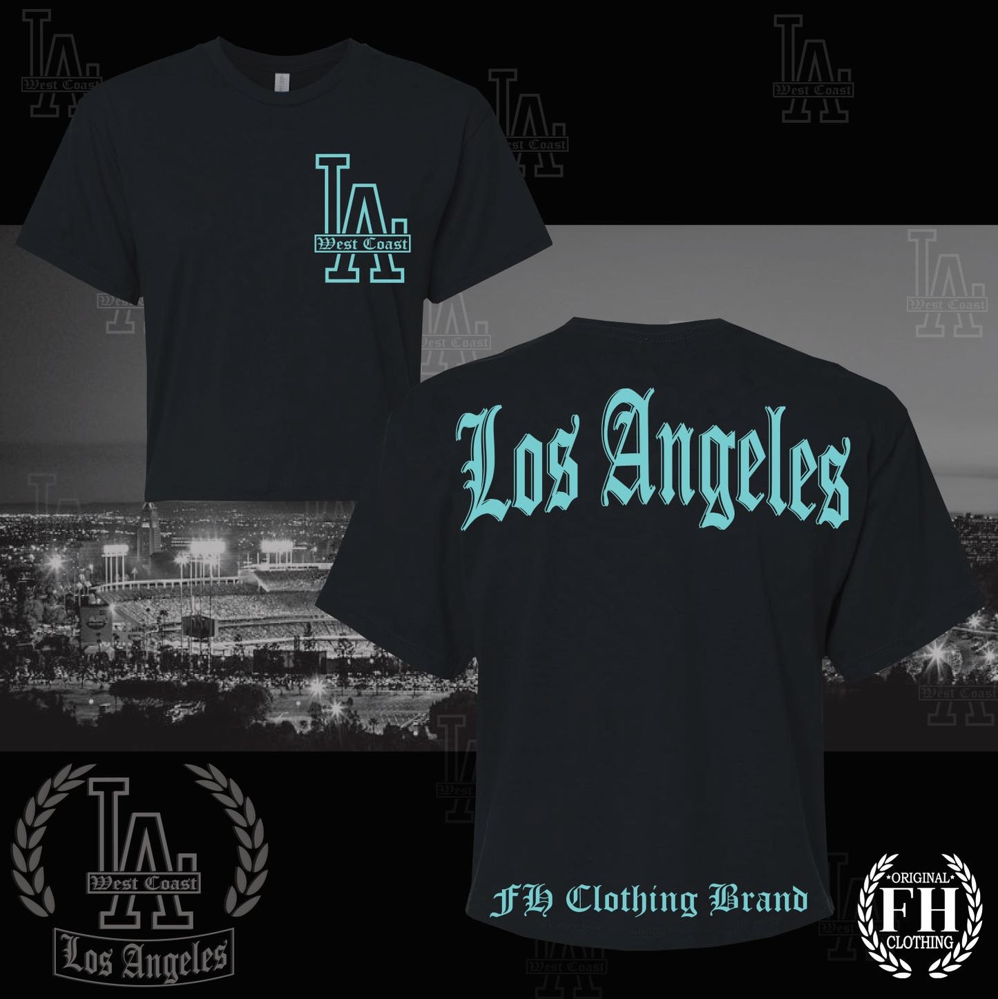 LA West Coast "Tiffany" CROP TOP